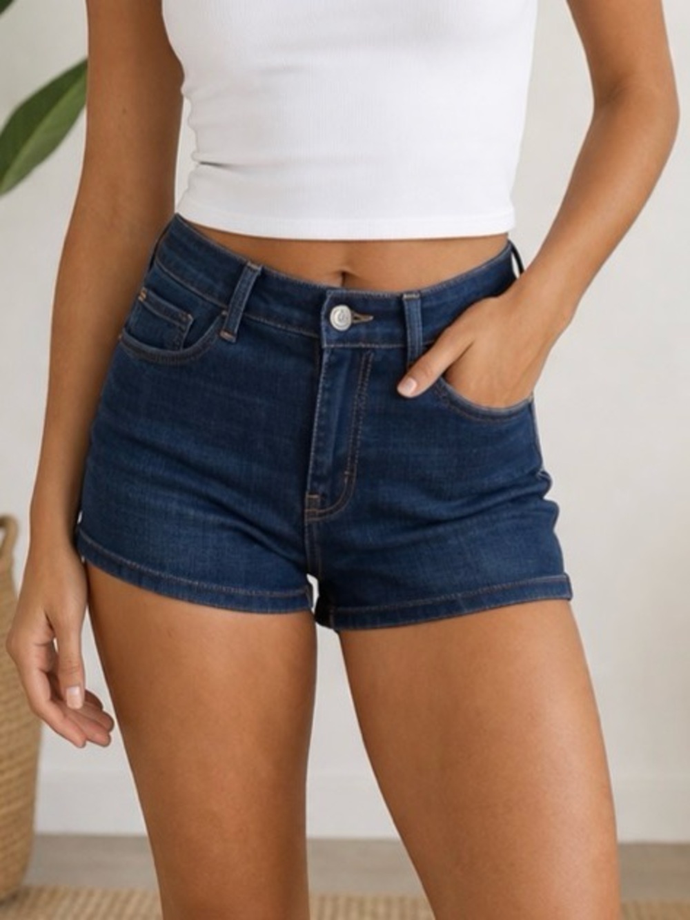 Urban Outfitters Classic Dark Wash Denim Shorts